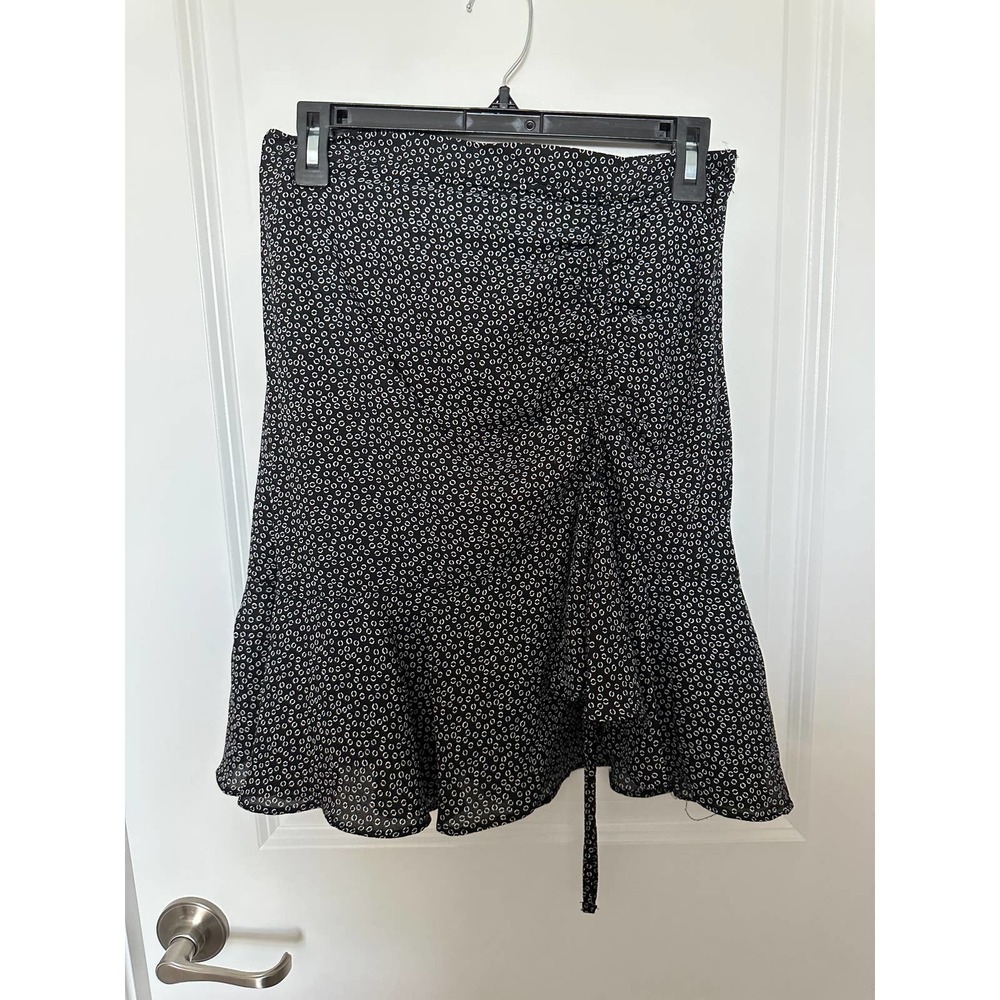 Max Studio Women's patterned Ruched Crepe Ruffle Mini Skirt - Picture 4 of 9